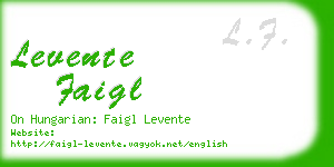 levente faigl business card